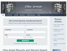 Tablet Screenshot of ohioarrests.org